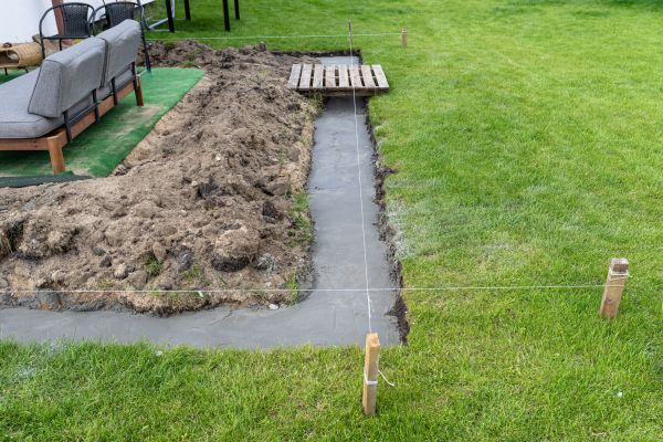 Cement Footer Installation in Laurel